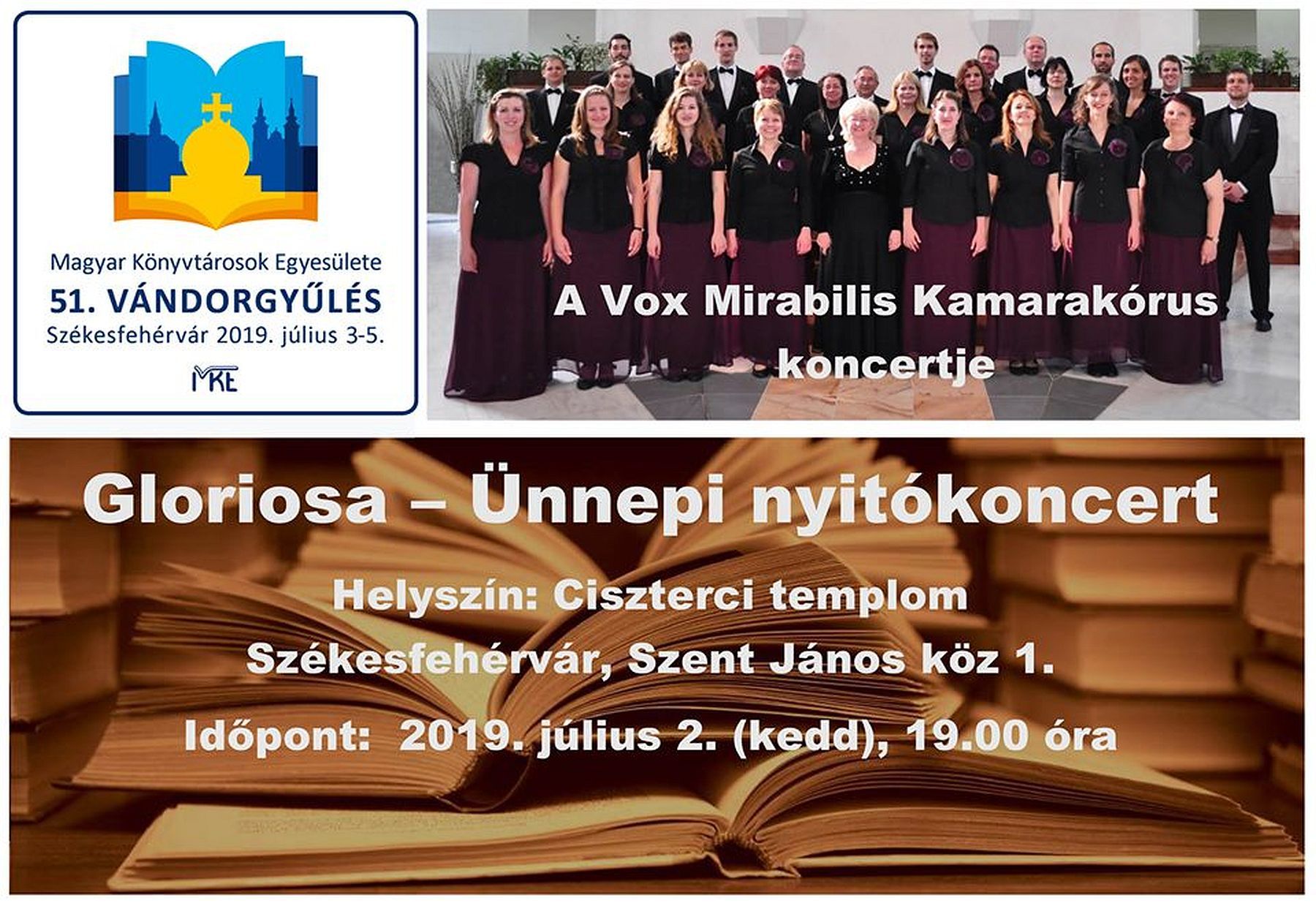 Gloriosa -  Vox Mirabilis Kamarakórus koncertezik kedden a ciszterci templomban
